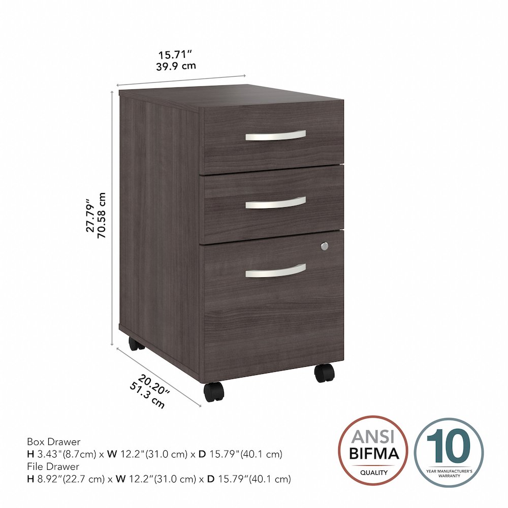Studio C 3 Drawer Mobile File Cabinet. Picture 8