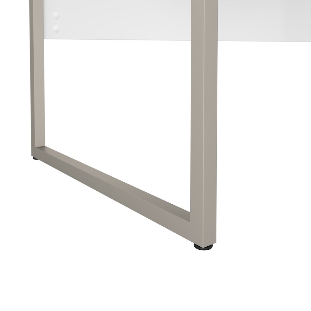 Hybrid 72W x 30D L Shaped Table Desk with Metal Legs. Picture 6