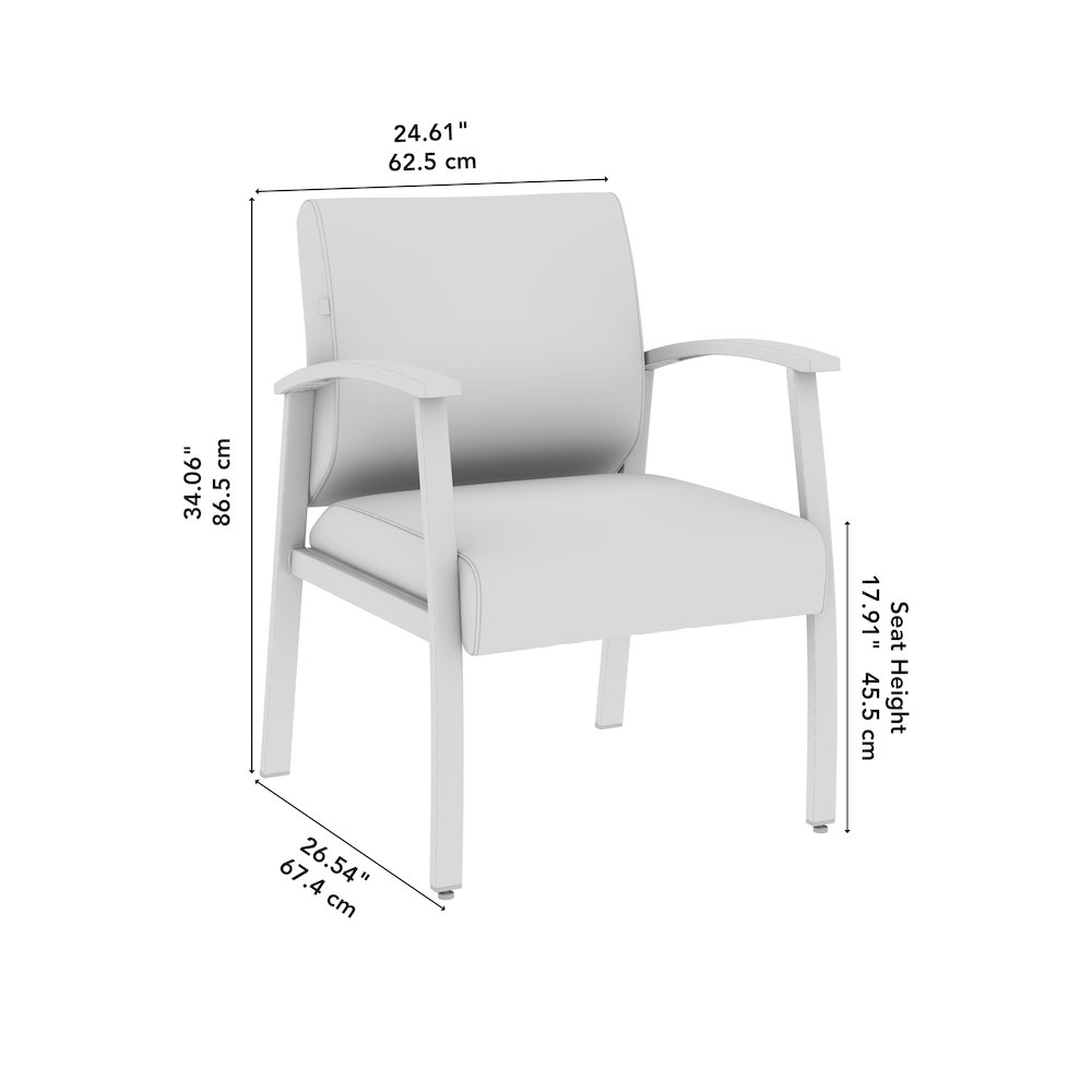Arrive Waiting Room Guest Chair with Arms. Picture 10