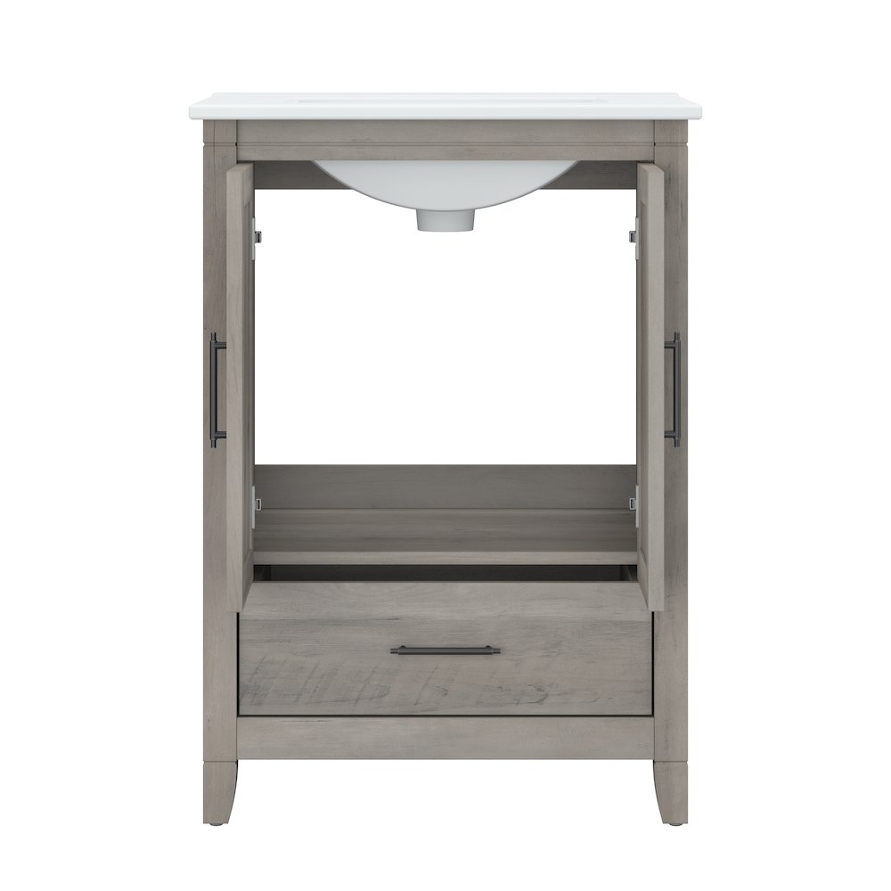 32W Bathroom Vanity Sink with Mirror and Over The Toilet Storage Cabinet. Picture 4