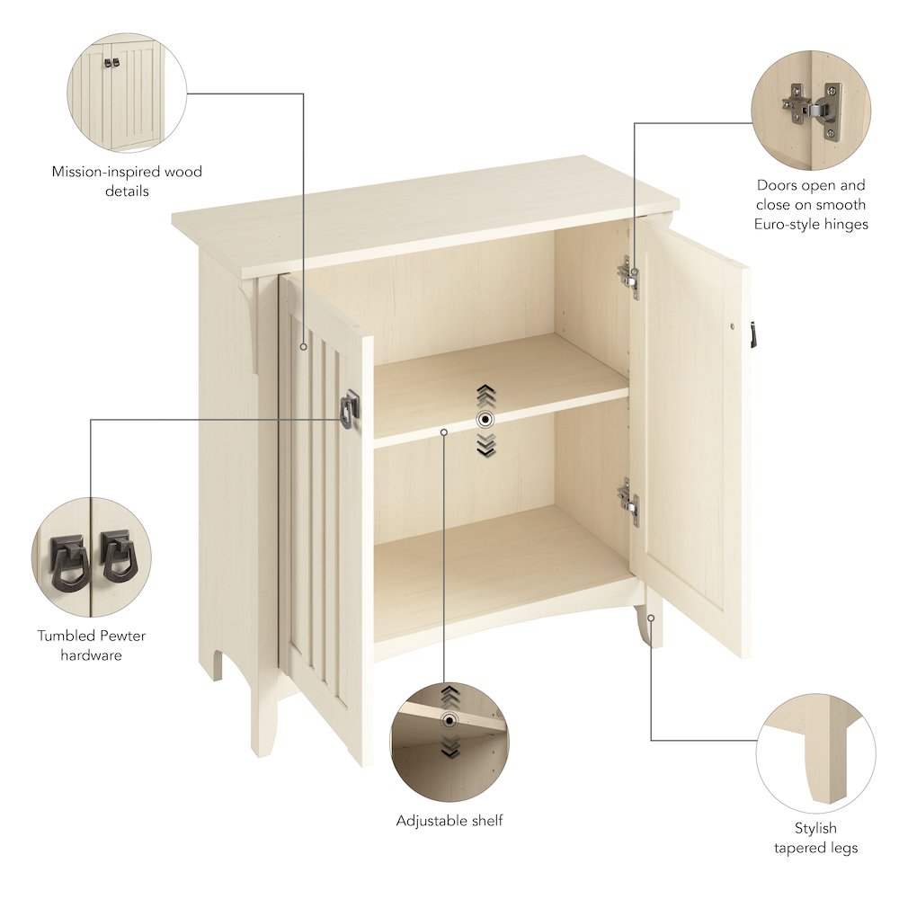 Salinas Small Storage Cabinet with Doors and Shelves. Picture 5
