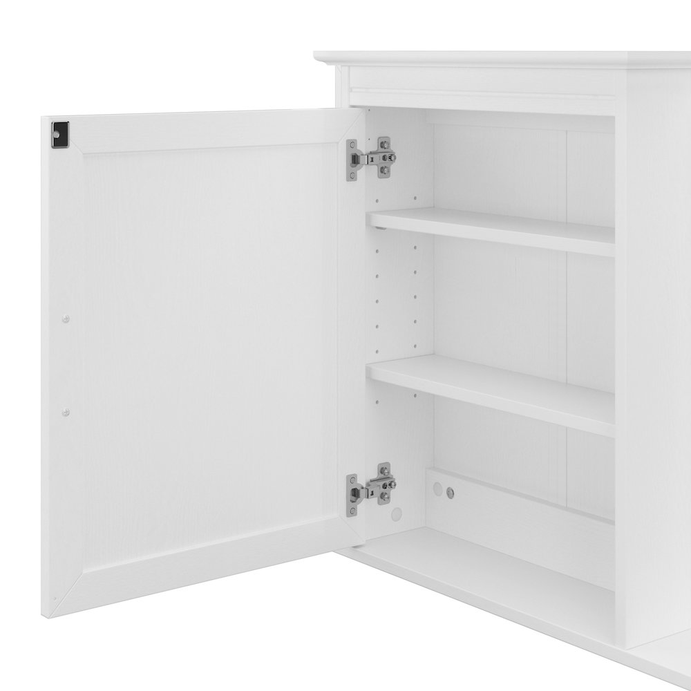 Key West 64W Double Vanity Set with Sinks, Medicine Cabinets and Linen Tower. Picture 4