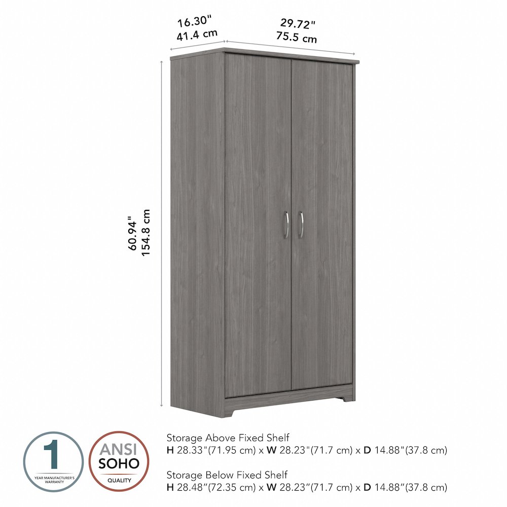 Cabot Tall Bathroom Storage Cabinet with Doors. Picture 7