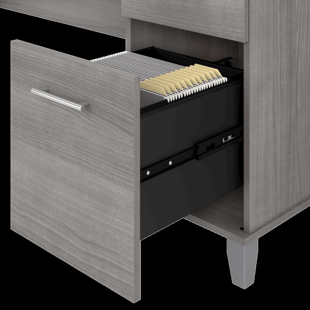 Somerset 60W L Shaped Desk with Hutch. Picture 4