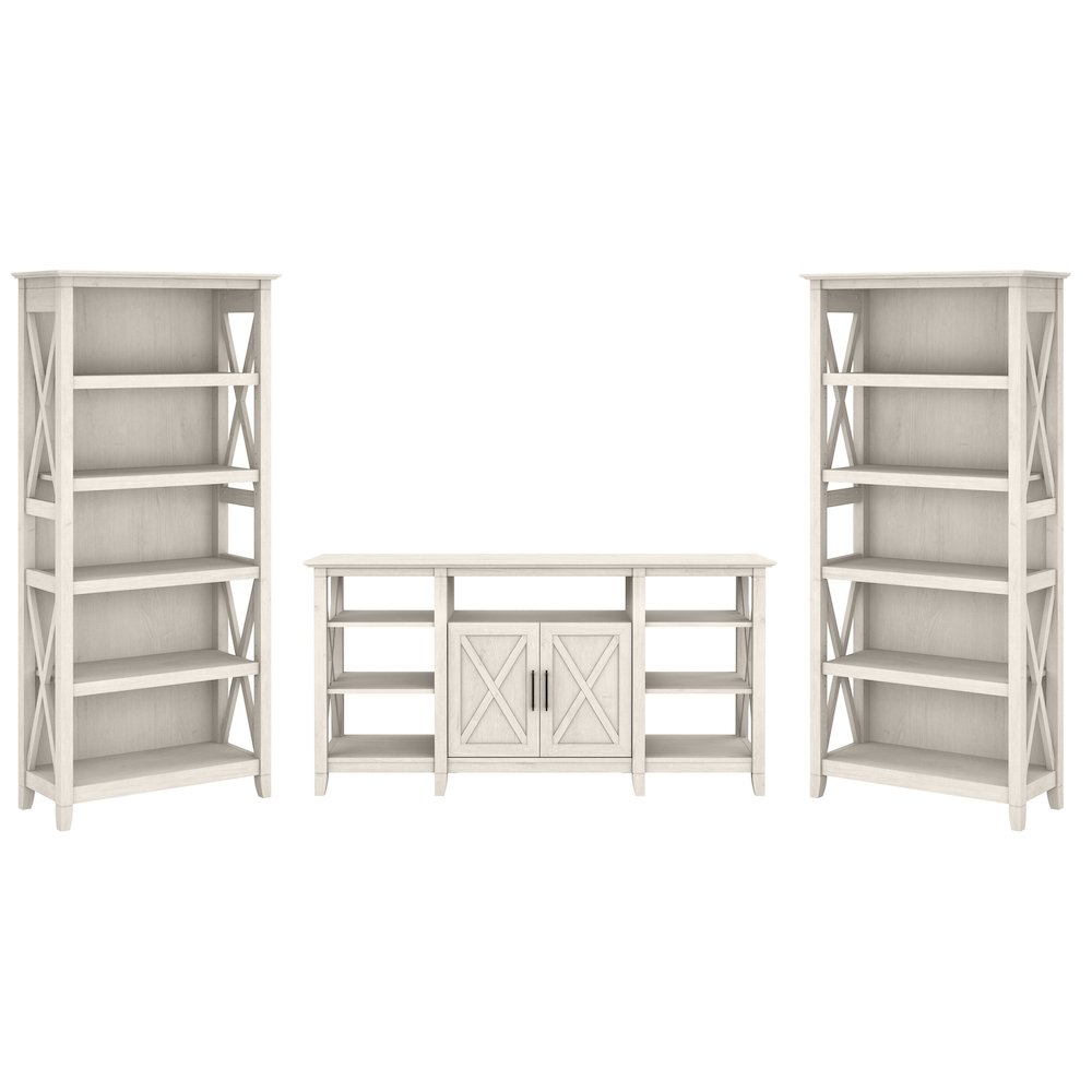 Key West Tall TV Stand with Set of 2 Bookcases. Picture 1