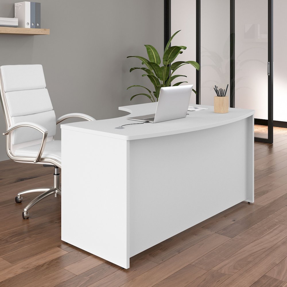 Studio C 60W x 43D Left Hand L-Bow Desk Shell. Picture 2