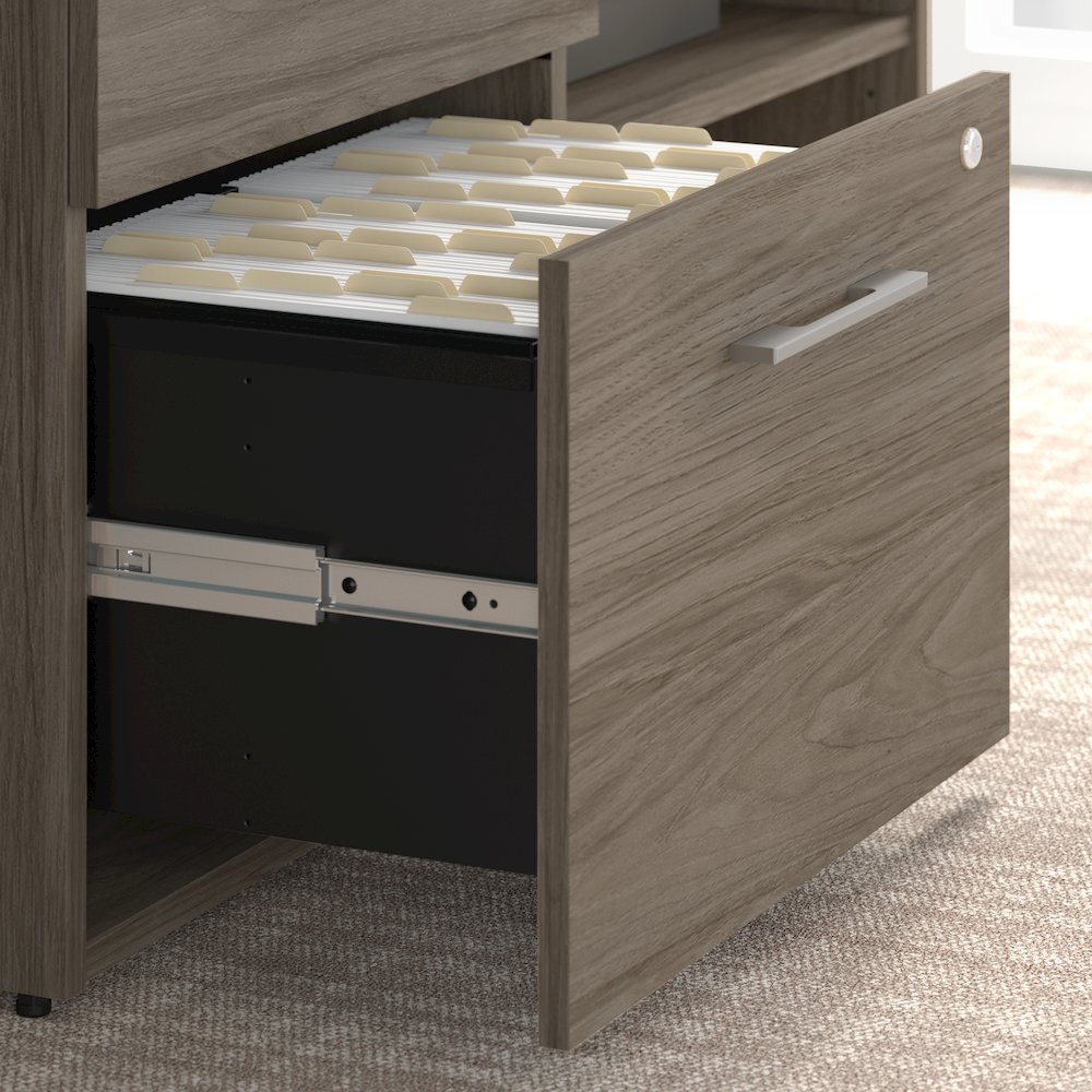 Office 500 36W 2 Drawer Lateral File Cabinet - Assembled. Picture 6