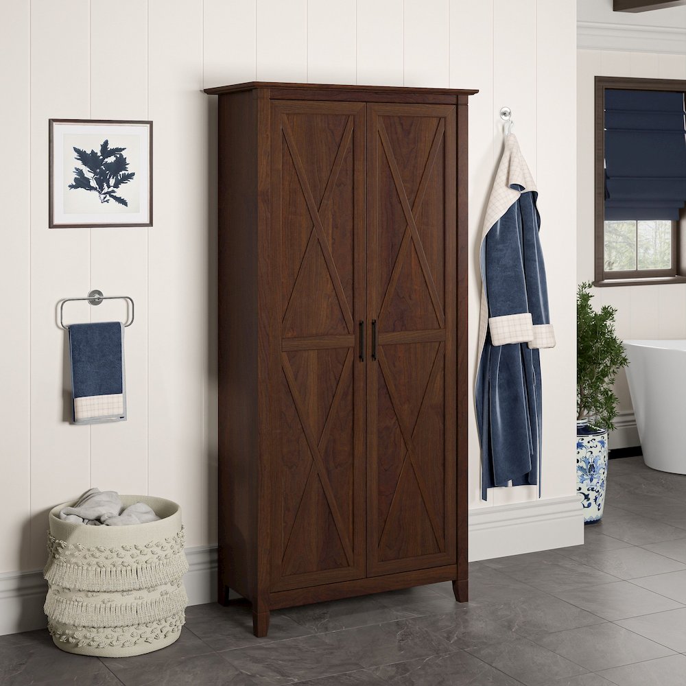 Key West Bathroom Storage Cabinet with Doors. Picture 2