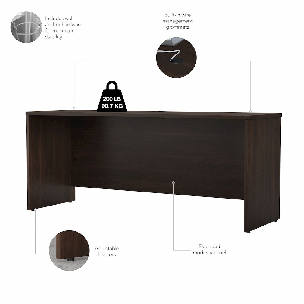 Studio C 72W x 24D Credenza Desk. Picture 6