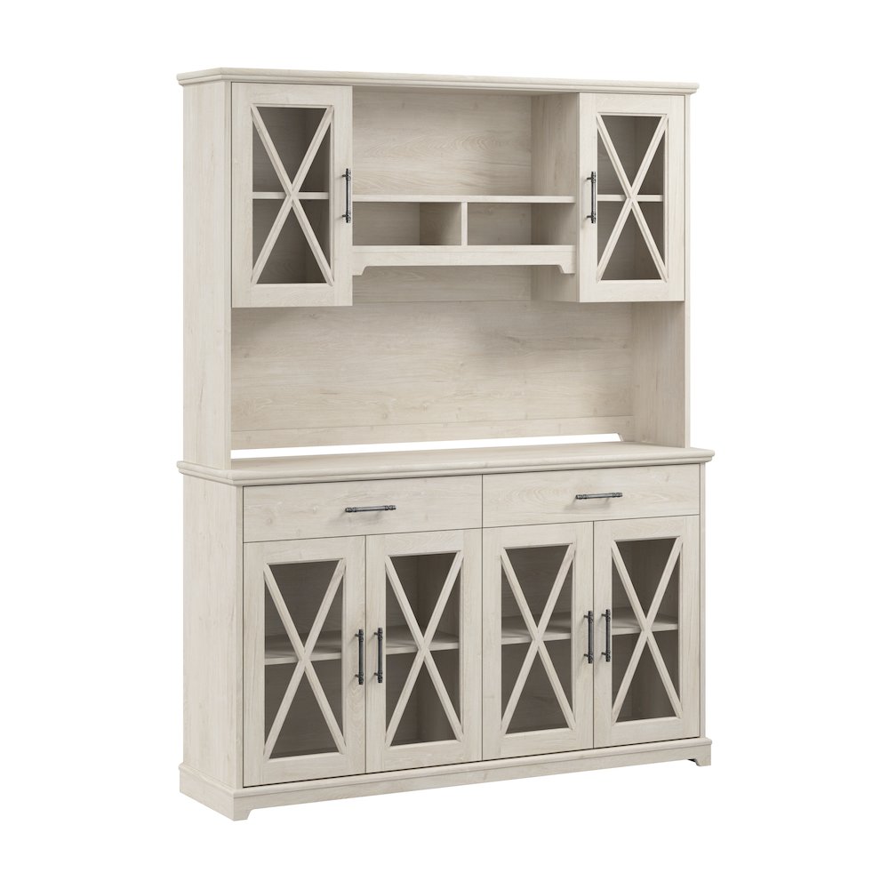 Lennox 60W Farmhouse Sideboard Buffet Cabinet with Hutch. Picture 1