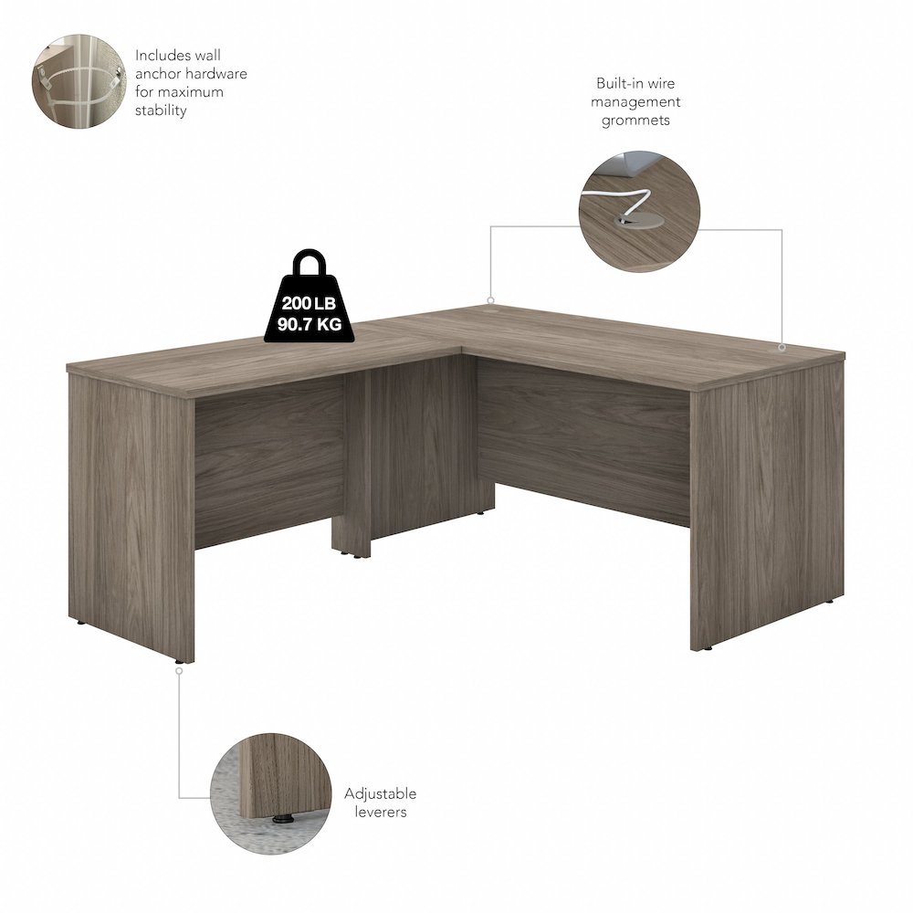 Studio C 60W x 30D L Shaped Desk with 42W Return. Picture 6
