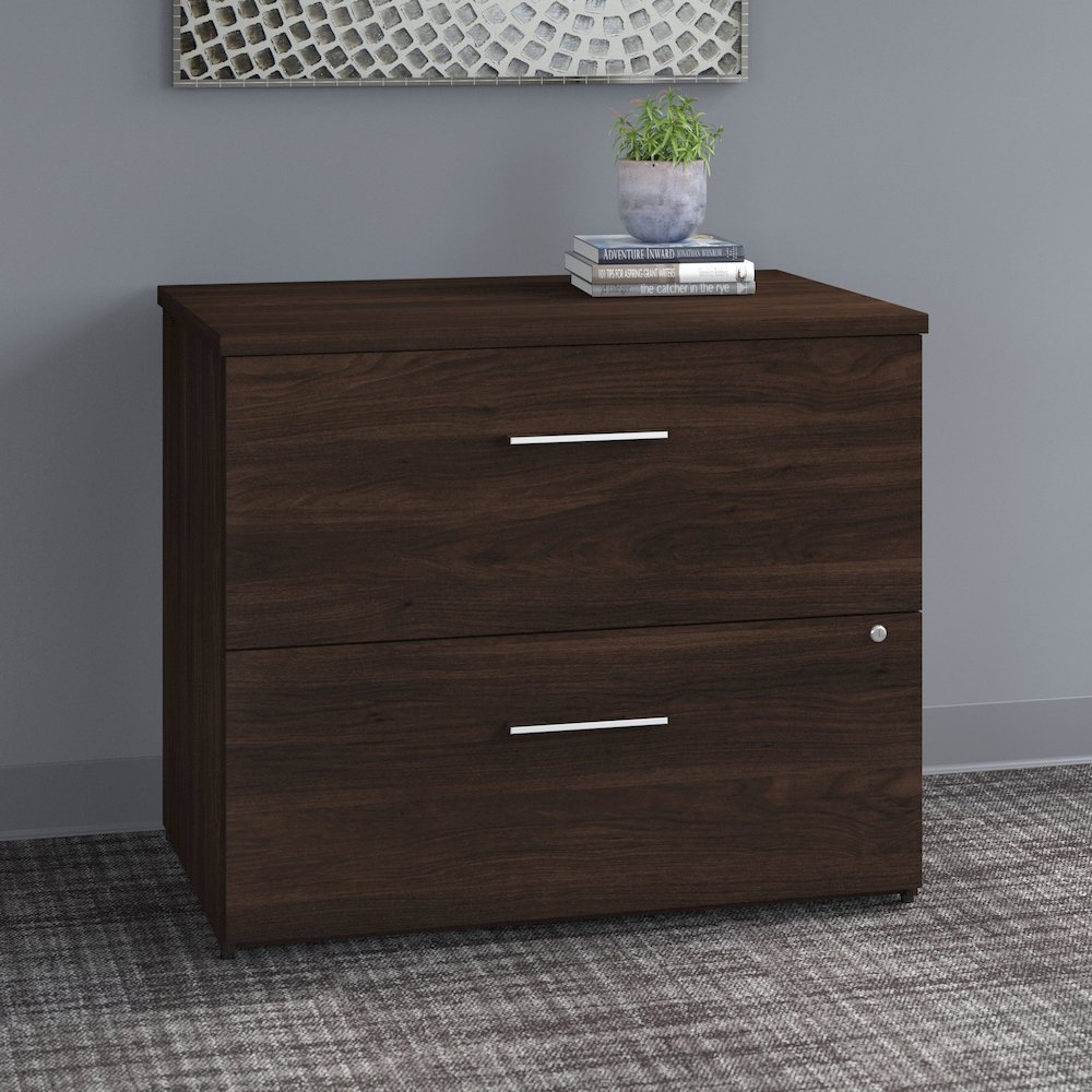 Office 500 36W 2 Drawer Lateral File Cabinet - Assembled. Picture 2