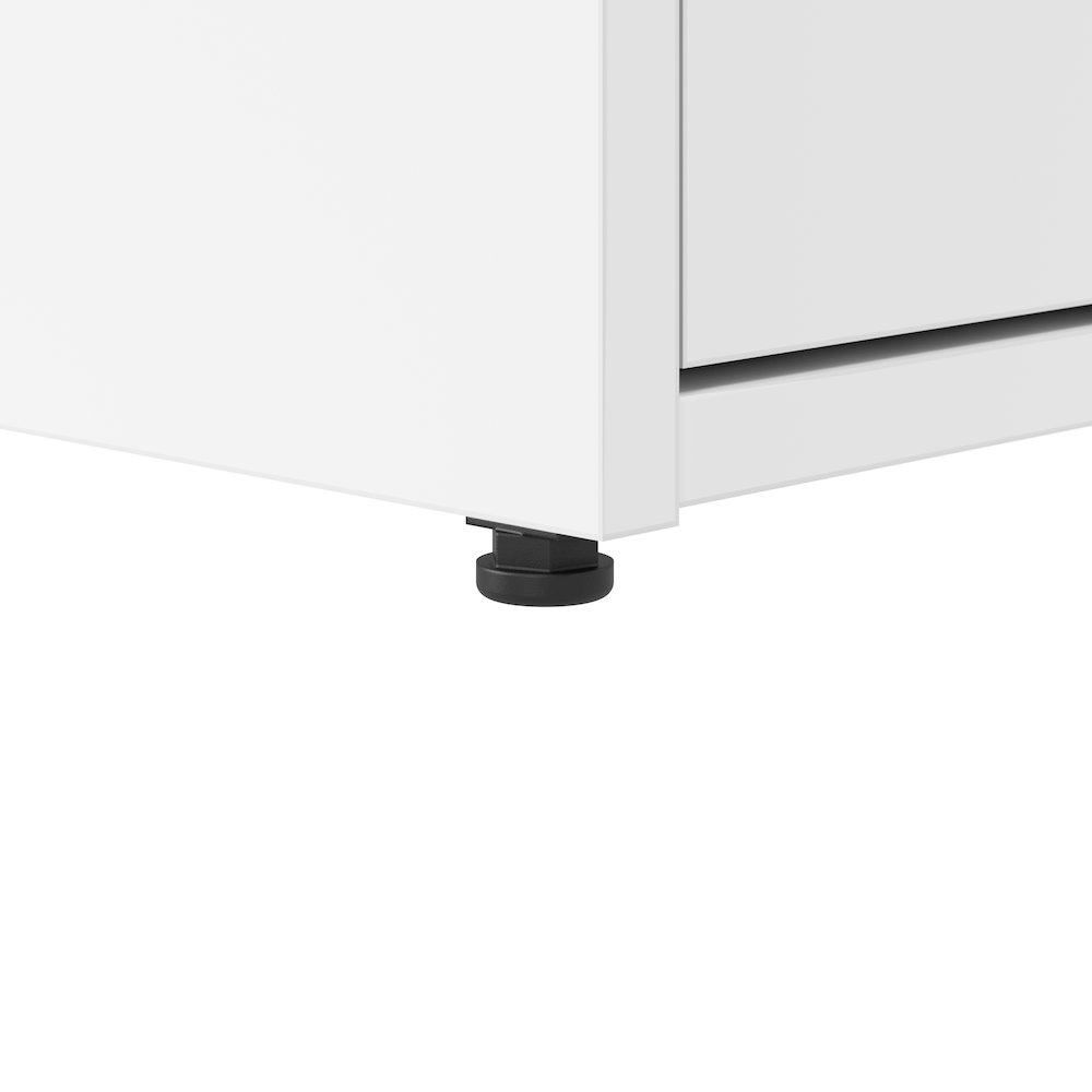 Hustle 2 Drawer Lateral File Cabinet with Lock in White. Picture 7