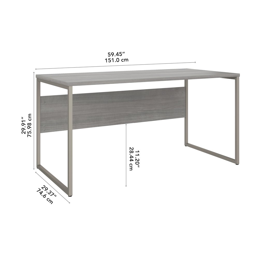 Hybrid 60W x 30D Computer Table Desk with Metal Legs. Picture 7