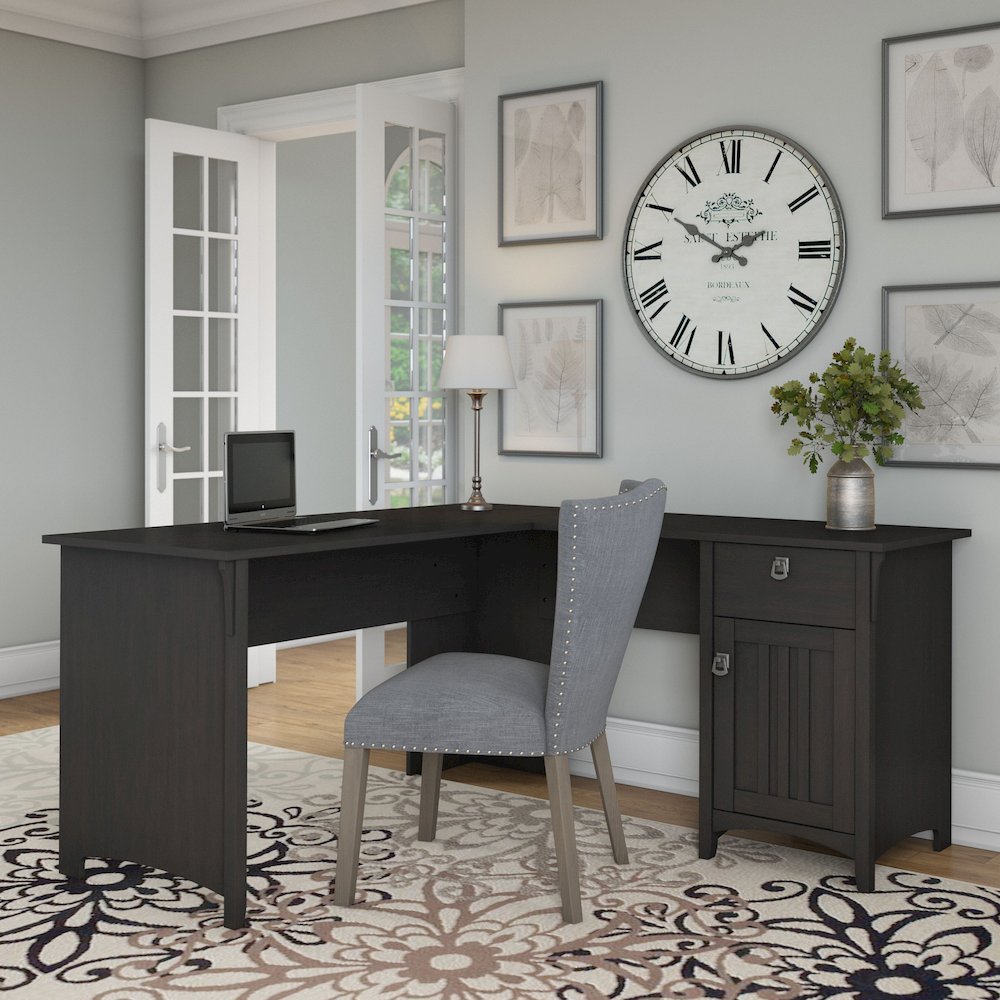 Salinas 60W L Shaped Desk with Storage. Picture 2
