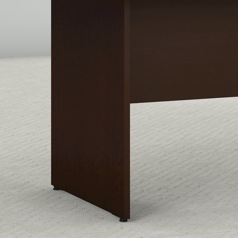 120W x 48D Boat Shaped Conference Table with Wood Base. Picture 4