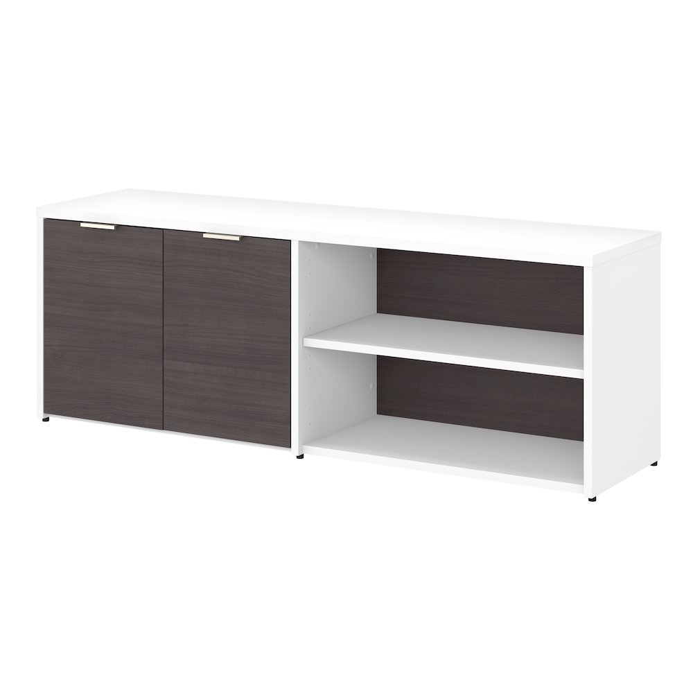 Jamestown Low Storage Cabinet with Doors and Shelves. Picture 1