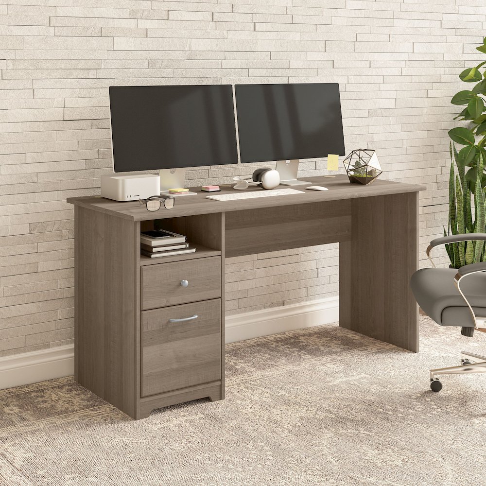 Cabot 60W Computer Desk with Drawers. Picture 2