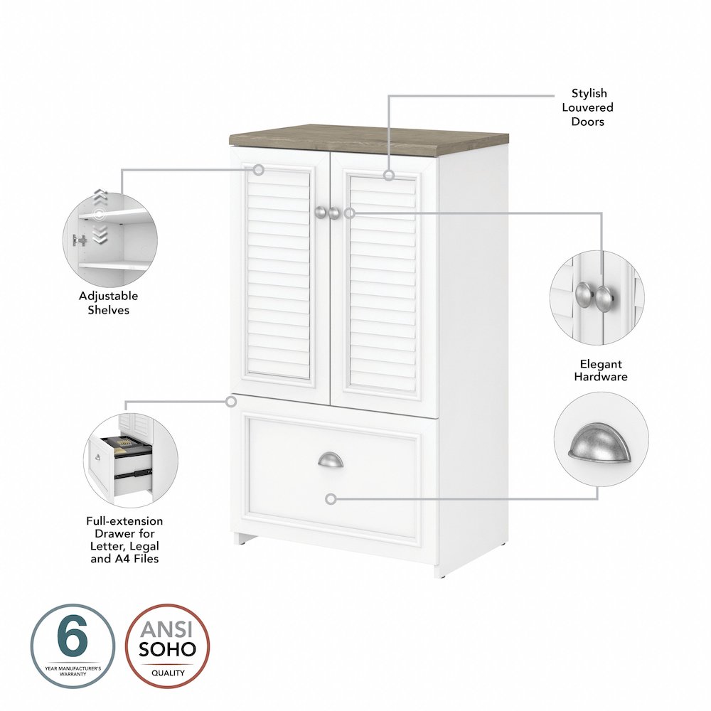 Fairview 60W L Shaped Desk and 2 Door Storage Cabinet with File Drawer. Picture 10