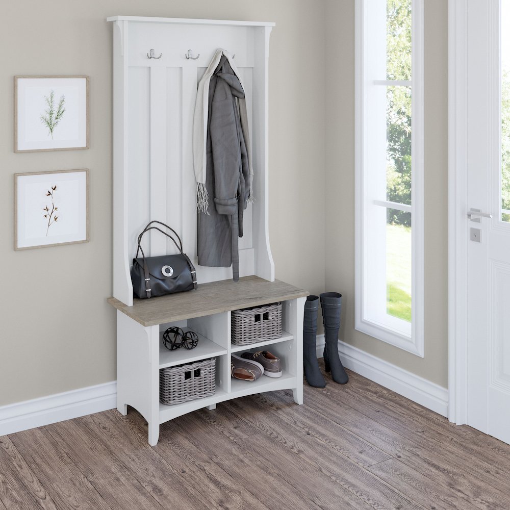 Salinas Hall Tree with Shoe Storage Bench. Picture 2