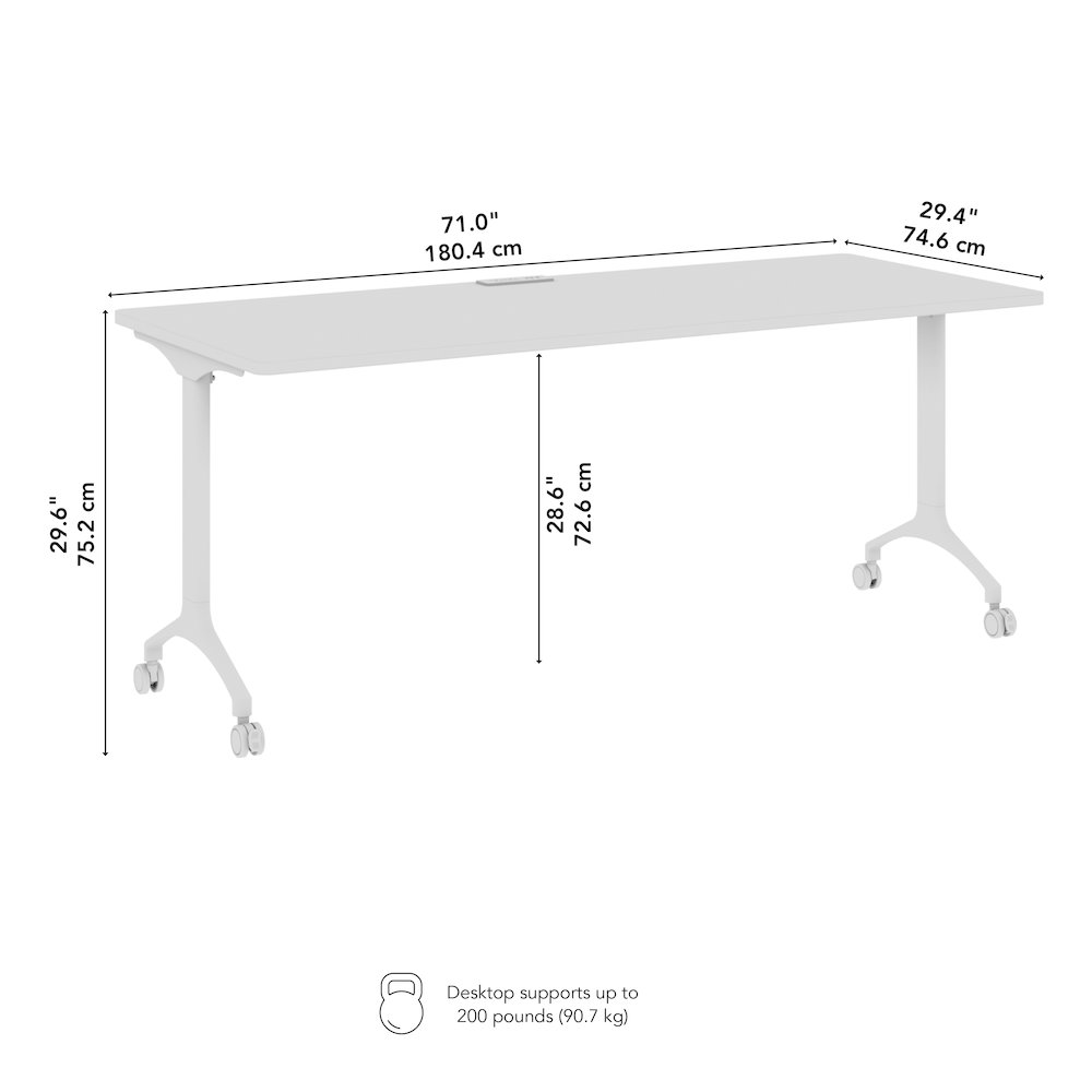Synergy 72-inch Rectangle Modular Office Conference Table in Natural Elm. Picture 8