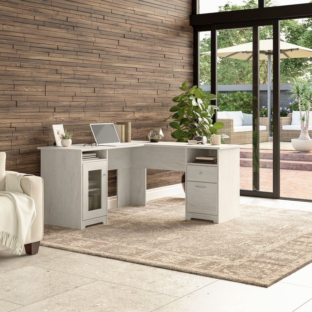 Cabot 60W L Shaped Computer Desk with Storage. Picture 2