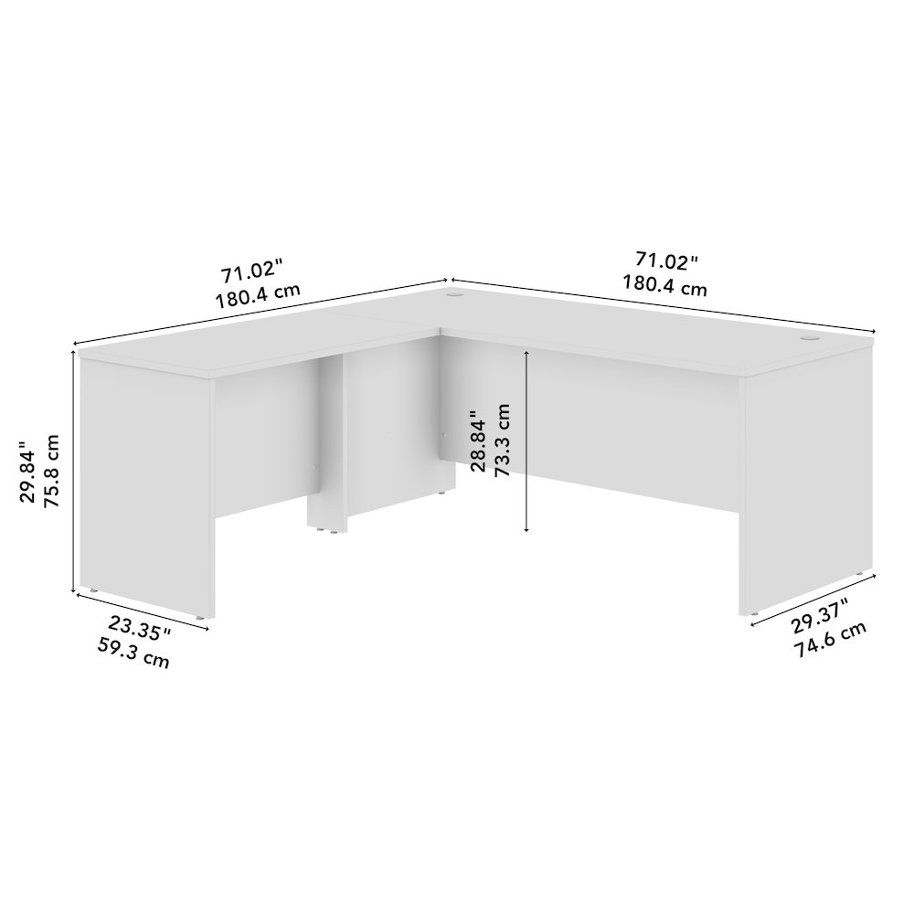 Studio C 72W x 30D L Shaped Desk with 42W Return. Picture 8