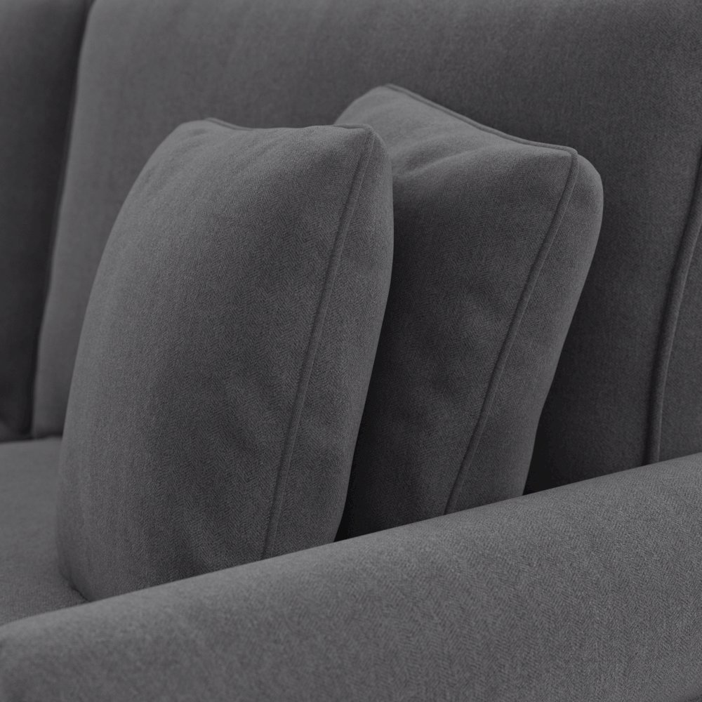 Coventry 85W Sofa in Charcoal Gray Herringbone. Picture 5
