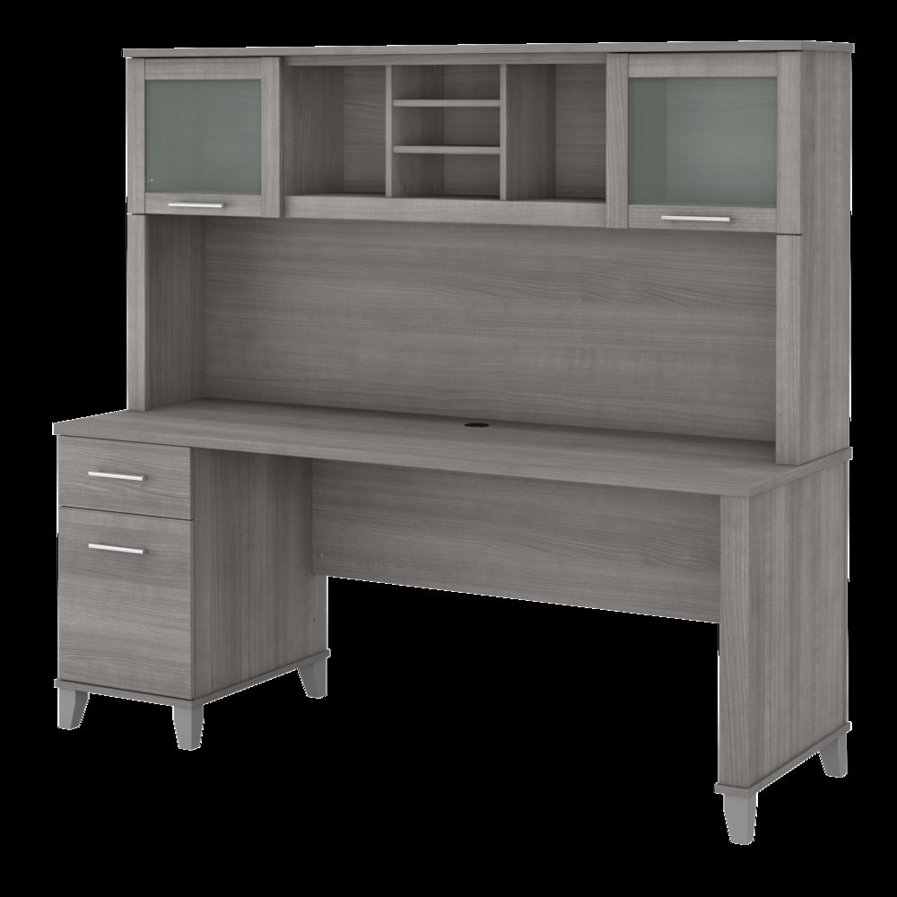 Somerset 72W Office Desk with Drawers and Hutch. Picture 1