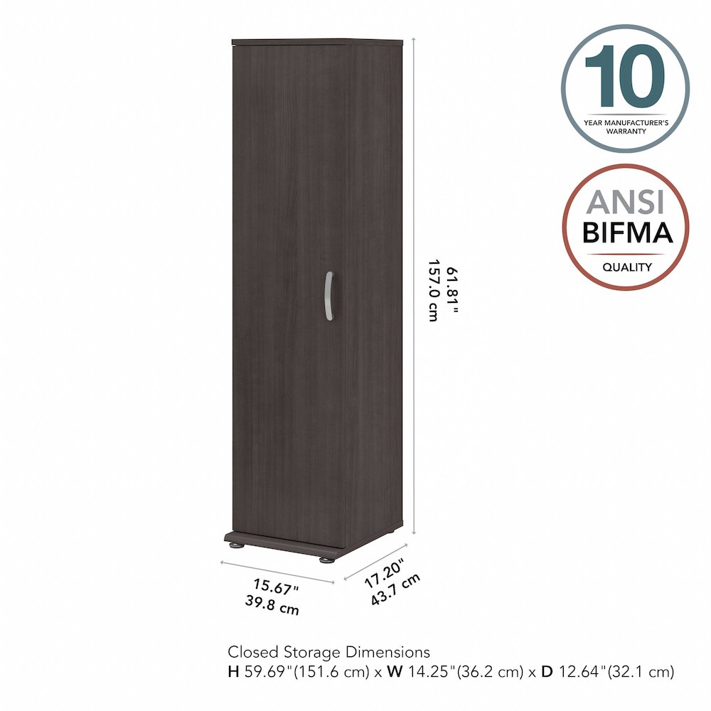Universal Narrow Garage Storage Cabinet with Door and Shelves. Picture 9