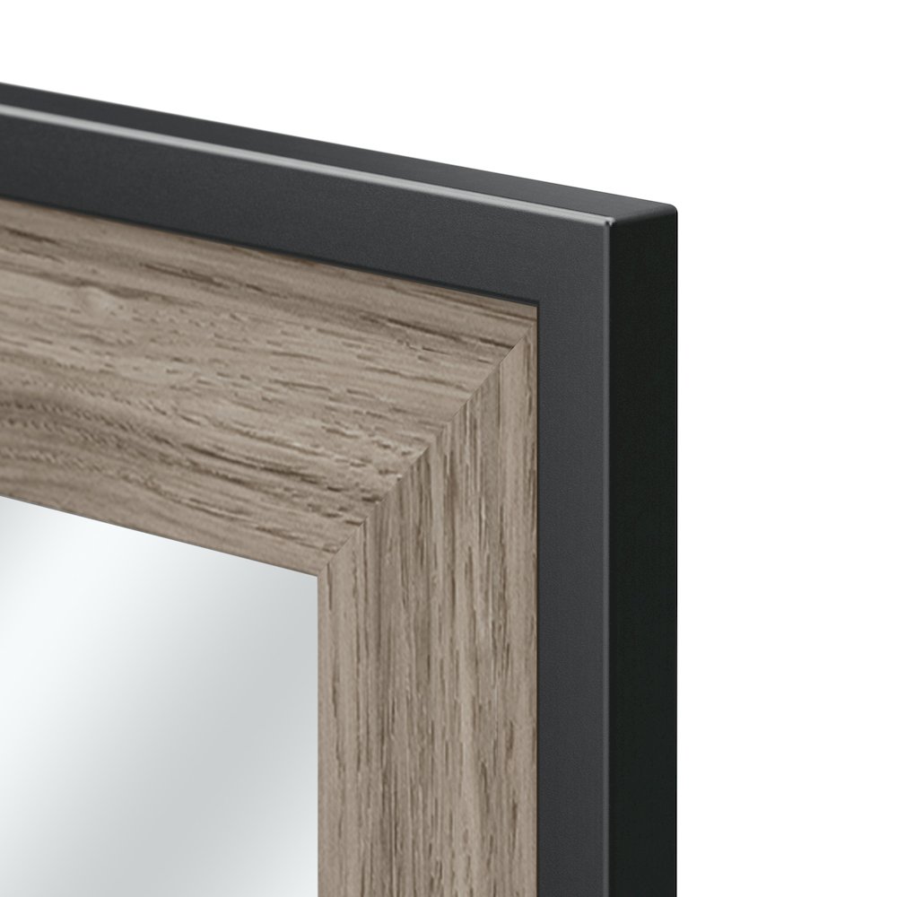 Atria Bedroom Mirror in Modern Hickory. Picture 4