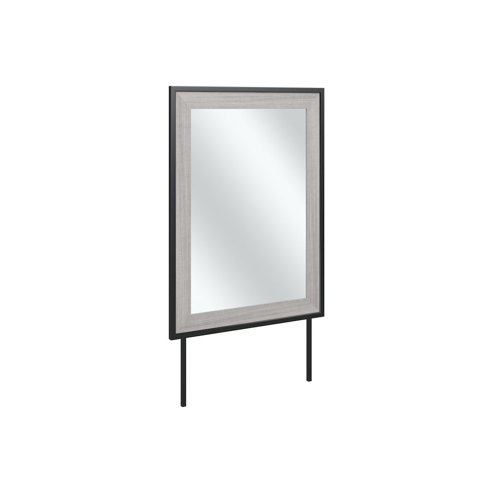 Atria Bedroom Mirror in Platinum Gray. Picture 1