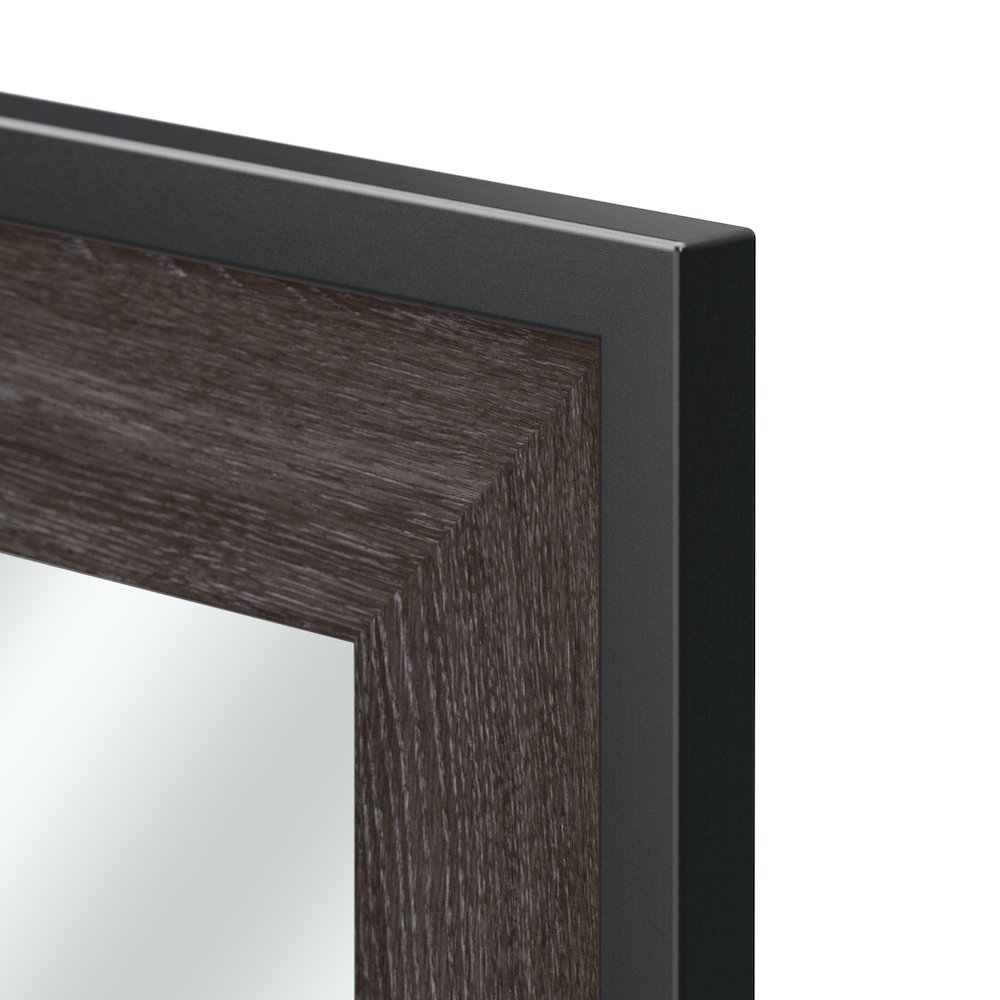 Atria 6 Drawer Dresser with Mirror in Charcoal Gray. Picture 9