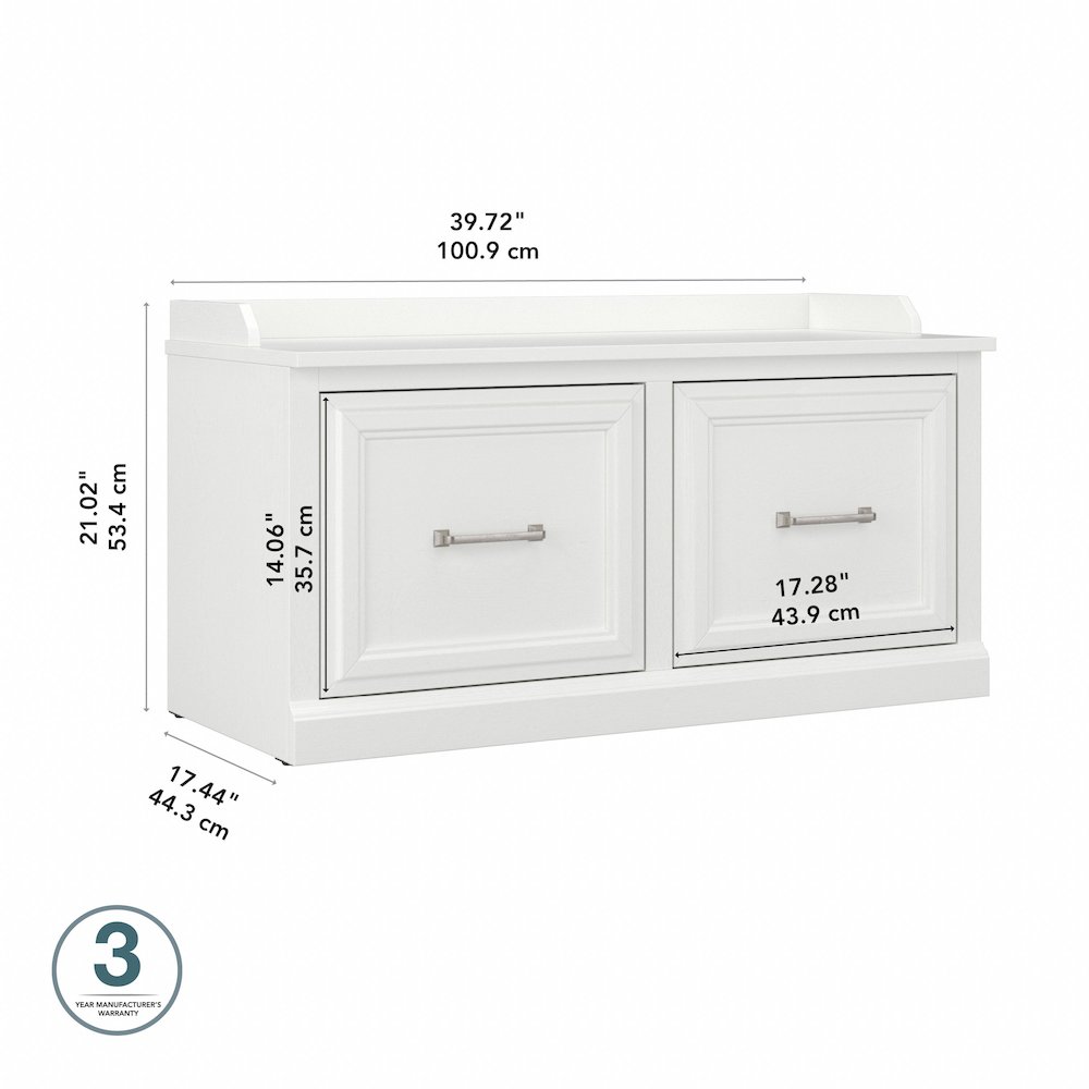 Woodland 40W Shoe Storage Bench with Doors. Picture 10