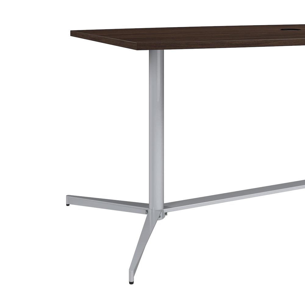 72-inch Office Conference Table with Metal Base in Black Walnut. Picture 6