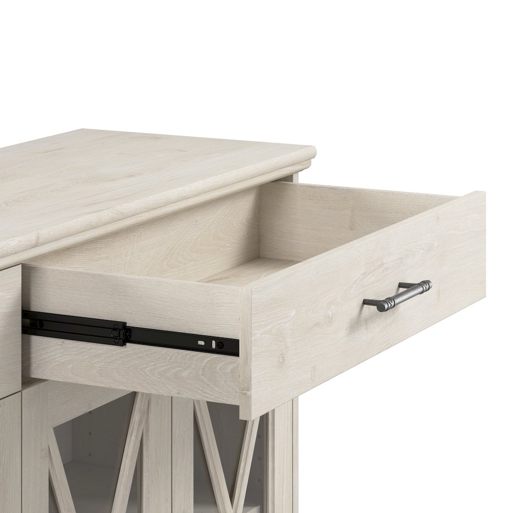 Lennox 60W Farmhouse Sideboard Buffet Cabinet with Hutch. Picture 5