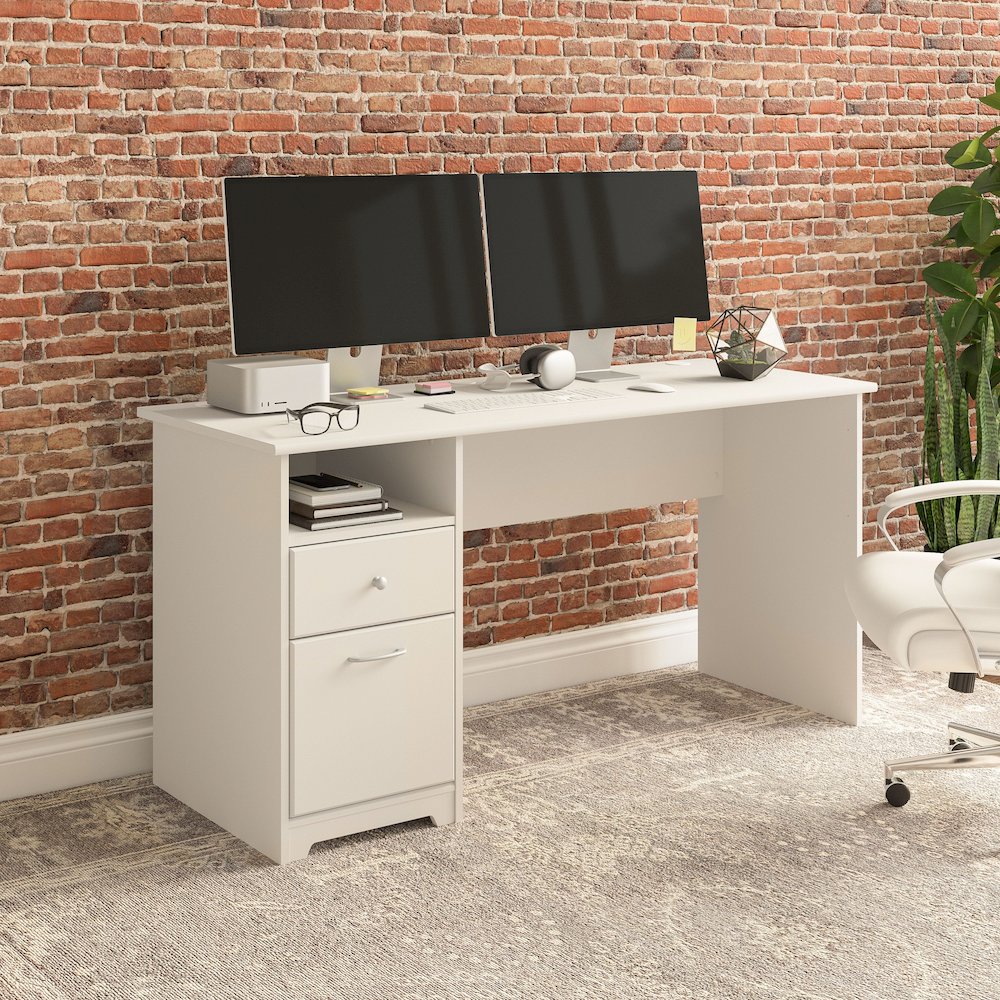 Cabot 60W Computer Desk with Drawers. Picture 2