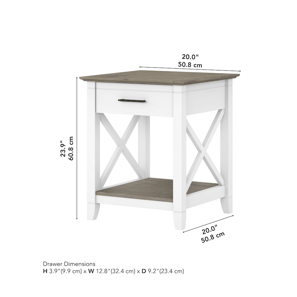 Key West End Table with Storage. Picture 8