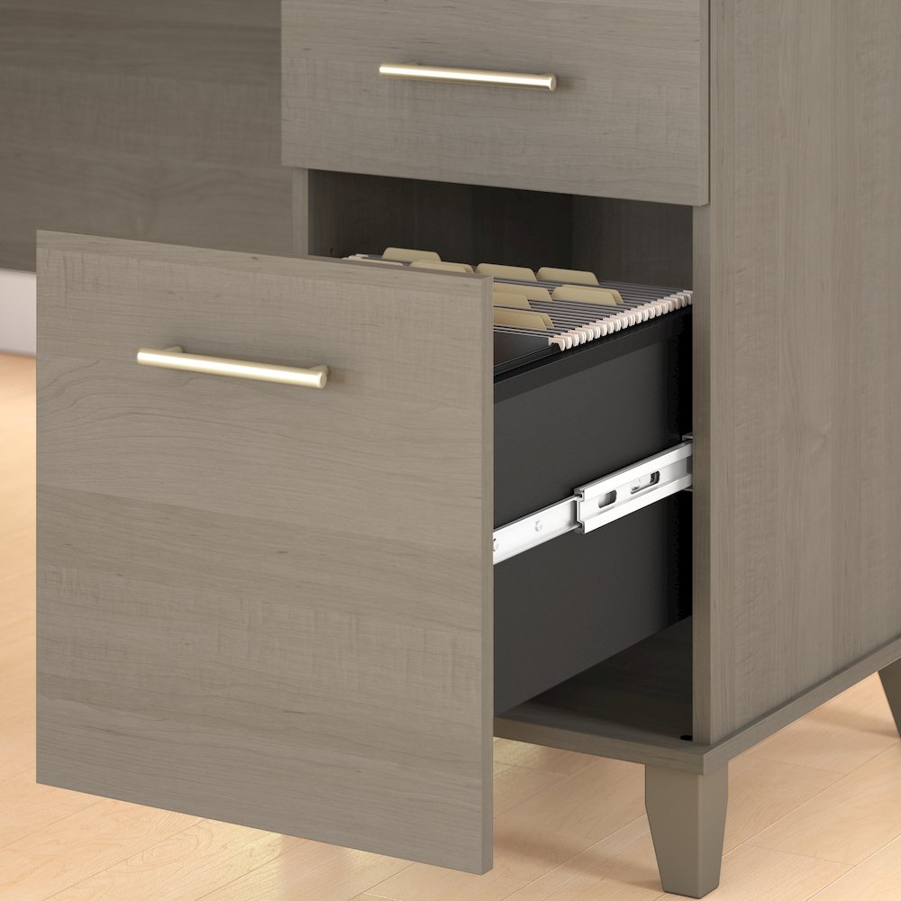 Somerset 60W L Shaped Desk with Hutch. Picture 4