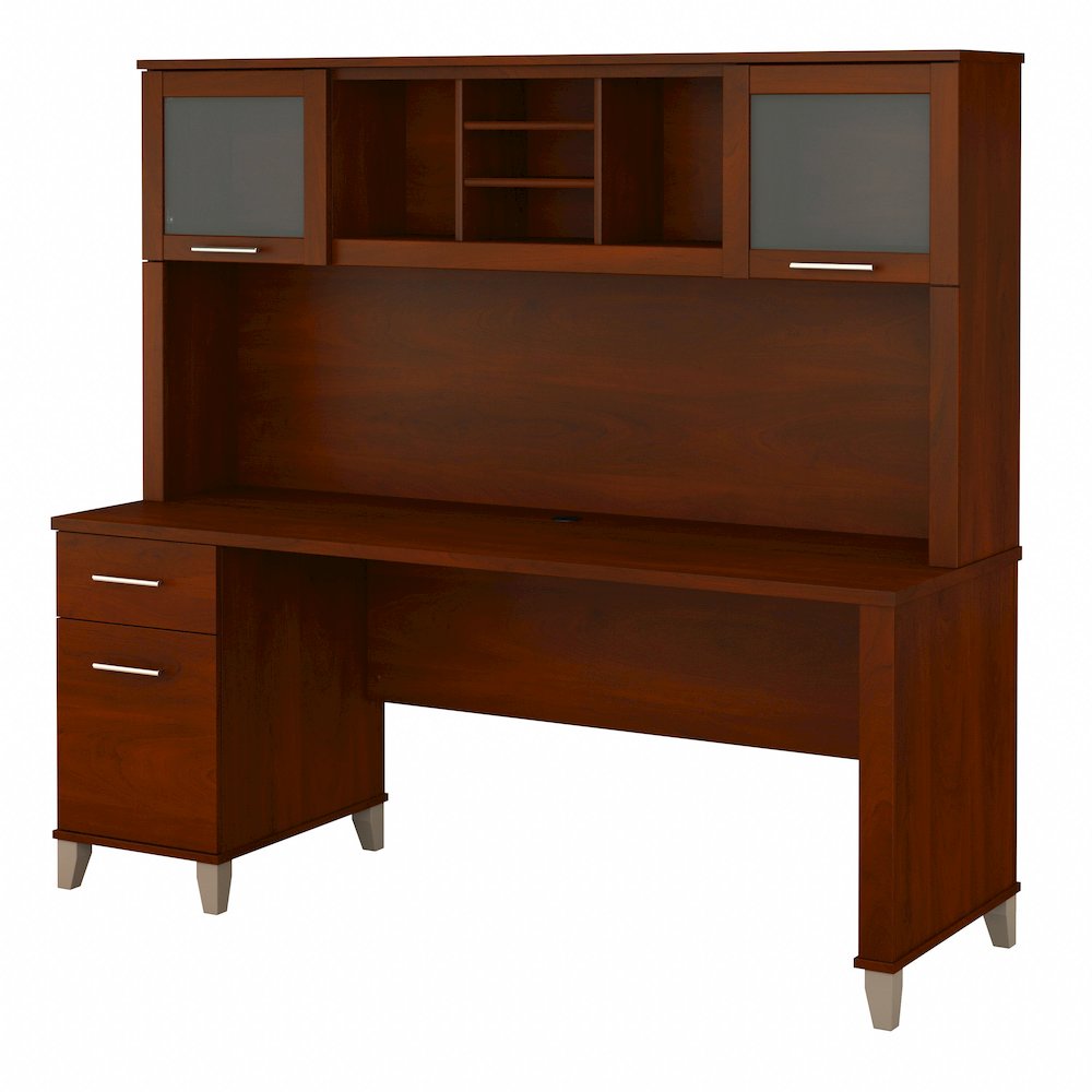 Somerset 72W Office Desk with Drawers and Hutch. Picture 1