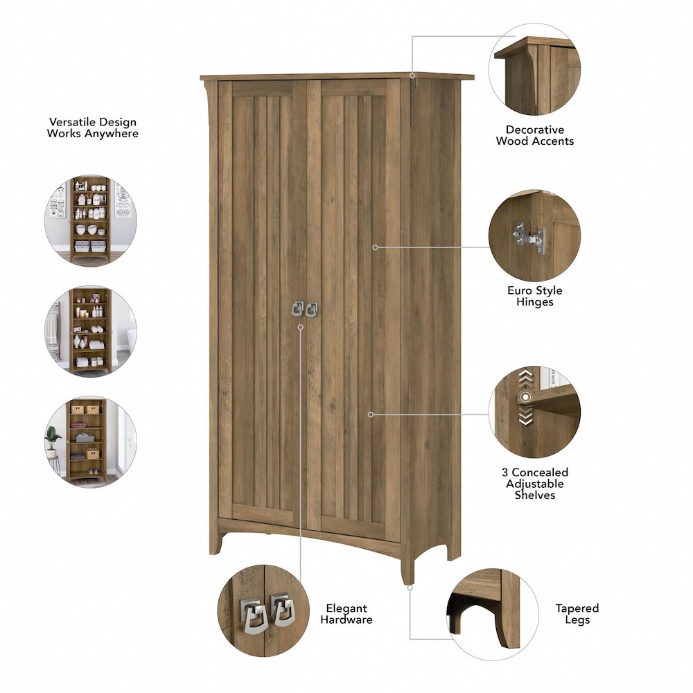 Salinas Tall Storage Cabinet with Doors. Picture 7