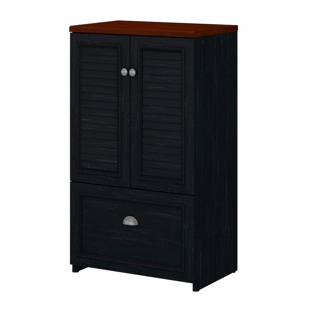 Fairview 2 Door Storage Cabinet with File Drawer. Picture 1