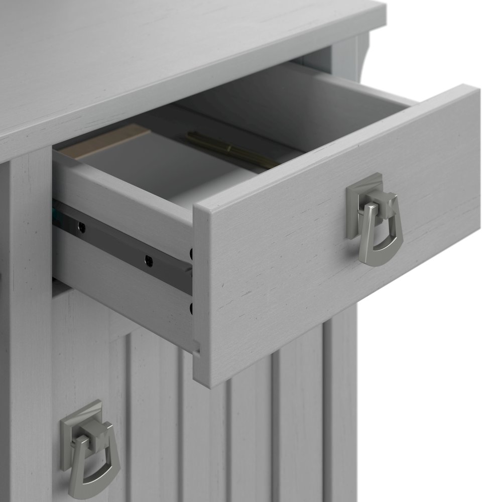 Salinas 60W L Shaped Desk with Lateral File Cabinet and 5 Shelf Bookcase. Picture 3
