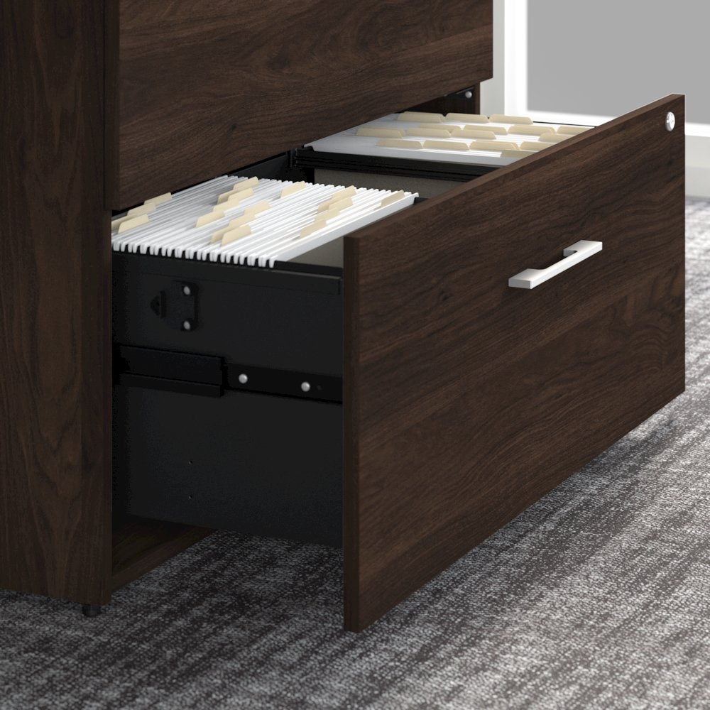 500 72W x 36D Executive Desk with Drawers, Lateral File Cabinets and Hutch. Picture 5