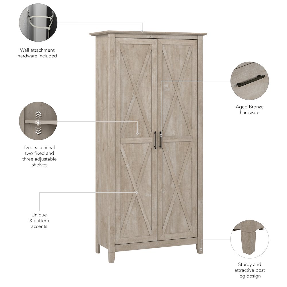 Key West Tall Storage Cabinet with Doors. Picture 8