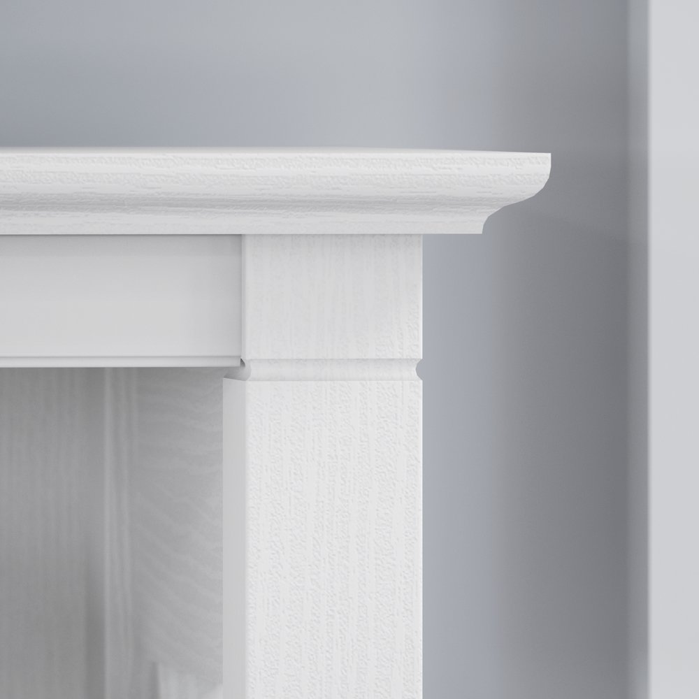 60W L Shaped Desk with 2 Drawer Mobile File Cabinet and 5 Shelf Bookcase. Picture 5