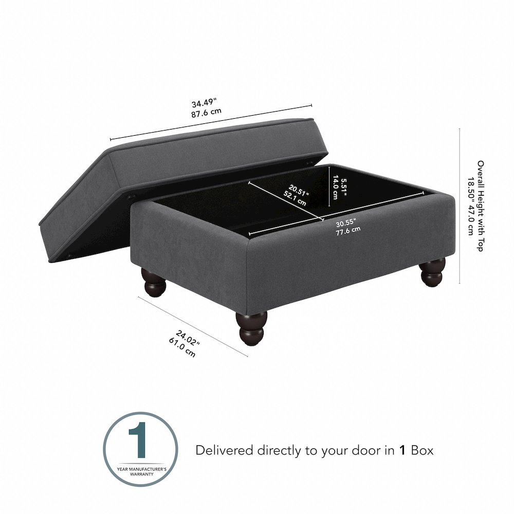 Coventry Storage Ottoman. Picture 7