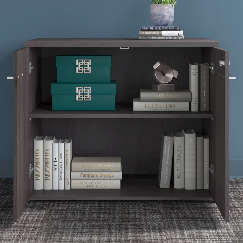 Office 500 36W Tall Storage Cabinet with Doors and Shelves. Picture 5