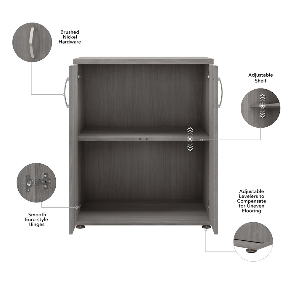 Universal Laundry Room Storage Cabinet with Doors and Shelves. Picture 8