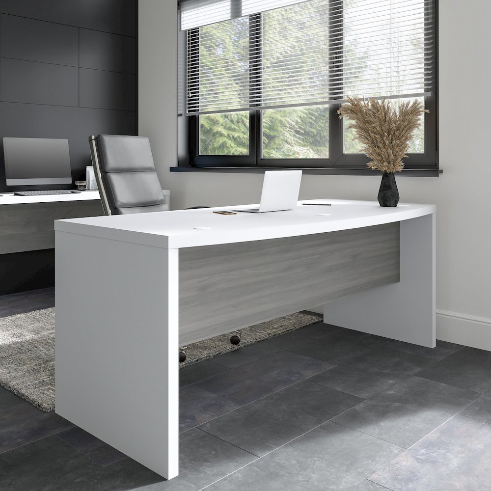 Echo 72W Bow Front Desk. Picture 2